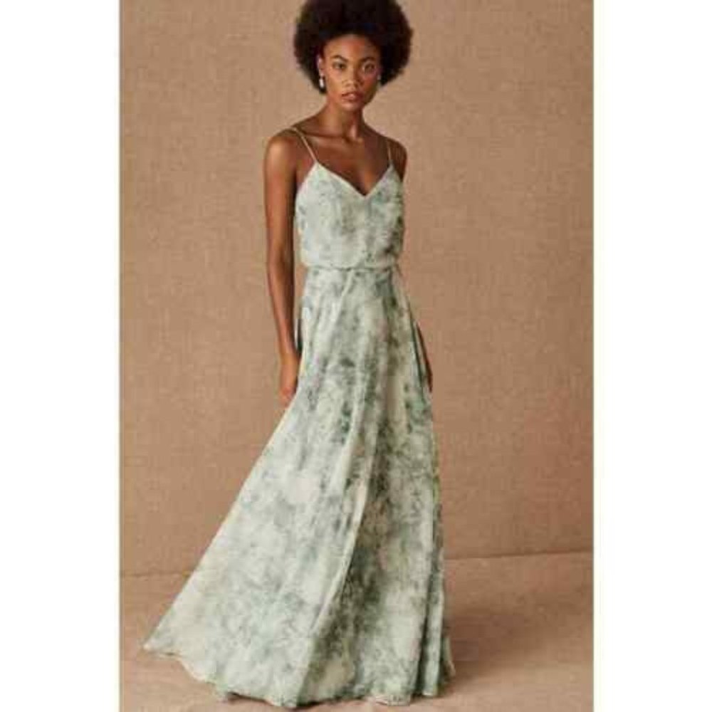 BHLDN Jenny Woo Inesse Maxi Dress - Morning Mist
